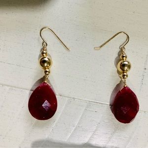 Ruby Drop Earrings